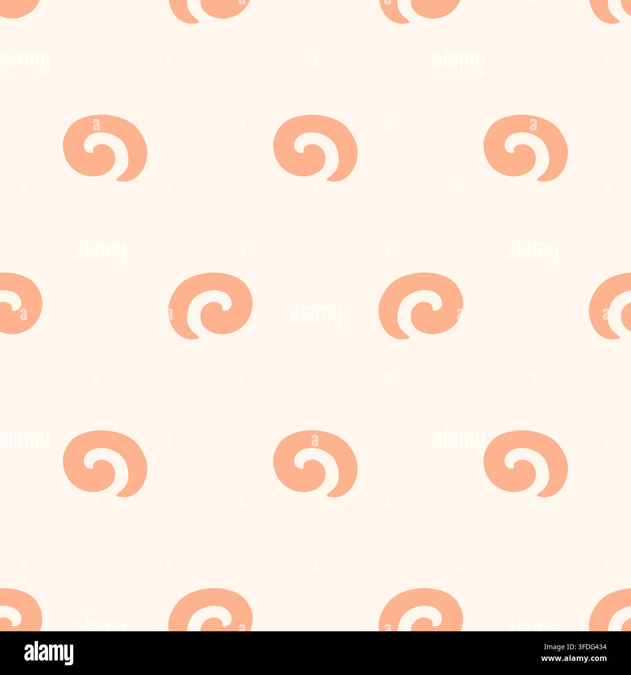 Minimal boho spiral symbol vector seamless pattern Stock Vector