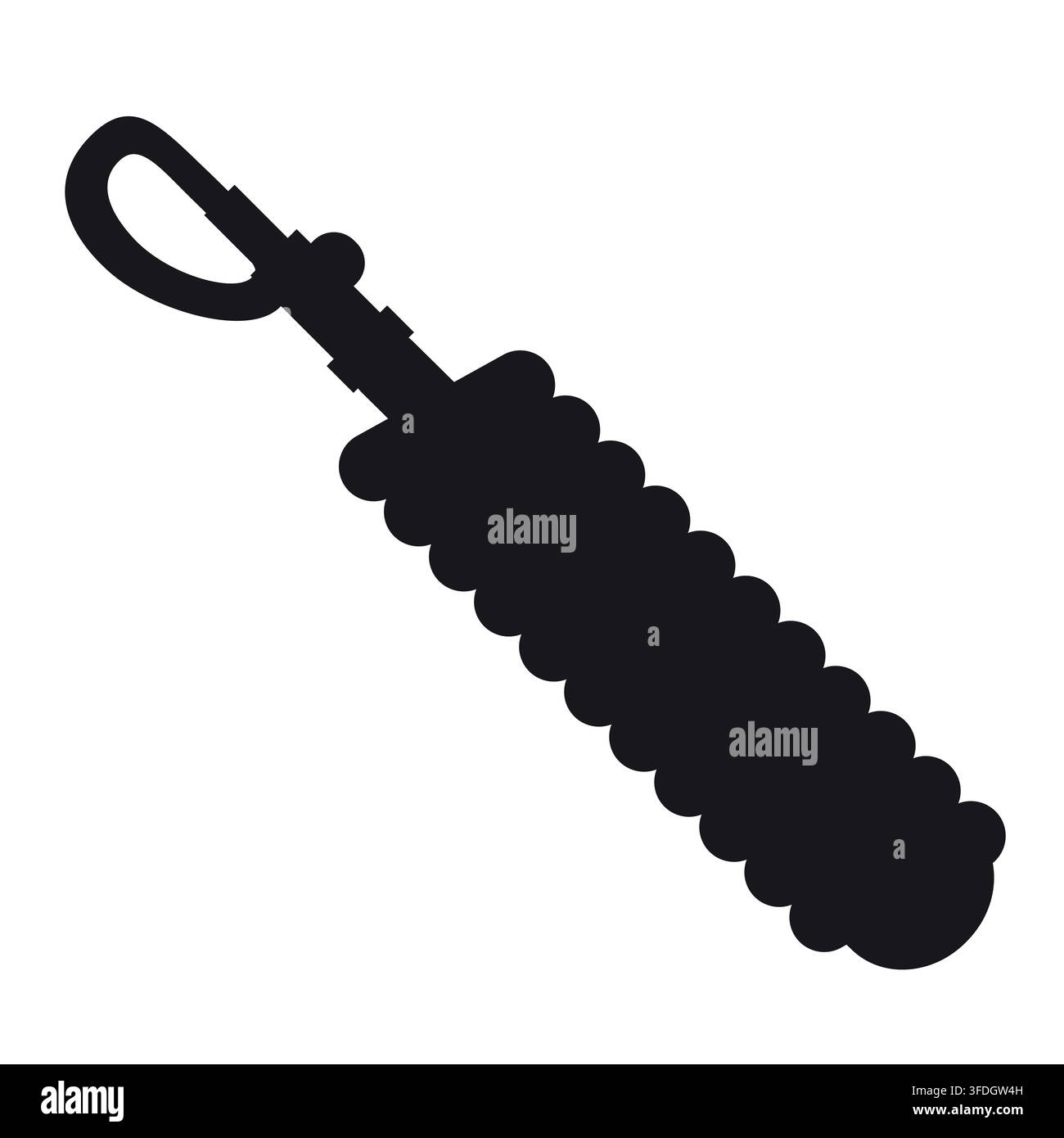 Vector flat colored horse lead rope isolated on white background Stock Vector