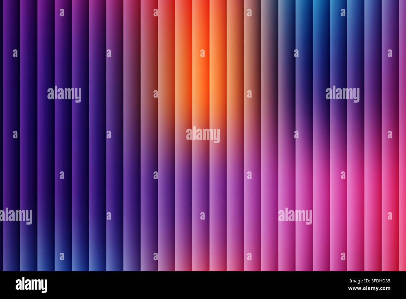 Abstract background with vertical stripes in vibrant gradient colors Stock Vector