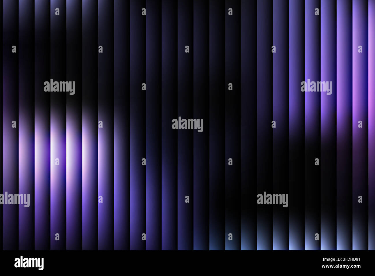 Abstract background featuring dark purple vertical stripes with a soft glowing gradient effect, creating a modern and sleek textured pattern. Stock Vector