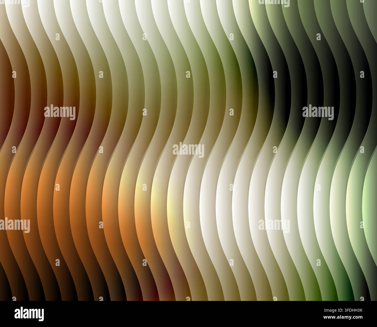 Abstract background with vertical wavy lines and smooth gradient transitions Stock Vector