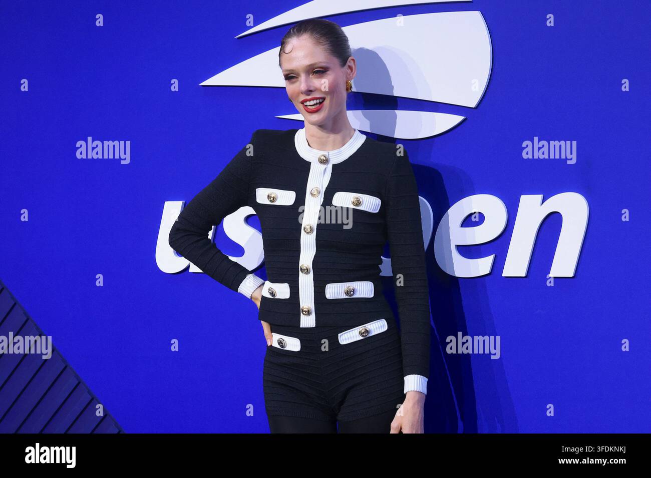 Coco Rocha arrives at the night session on day 2 at the US Open in New ...
