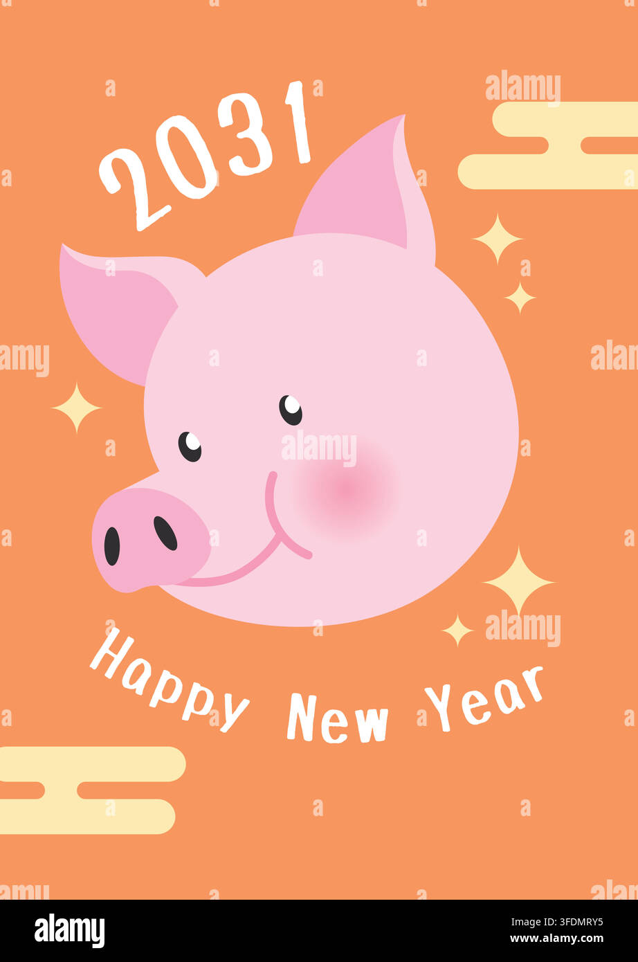 Cute Zodiac Pig Mascot For Lunar New Year 2031 Vertical New Year cute-zodiac-pig-mascot-for-lunar-new-year-2031-vertical-new-year