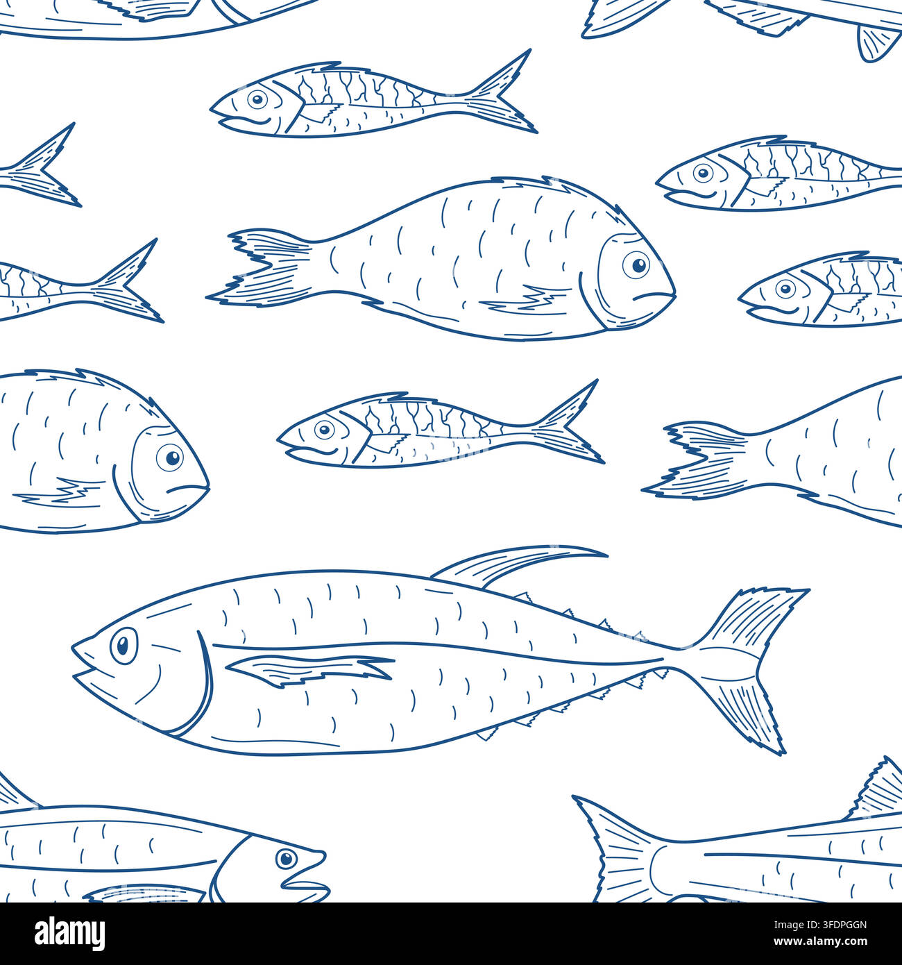 Fish seamless pattern  Stock Vector