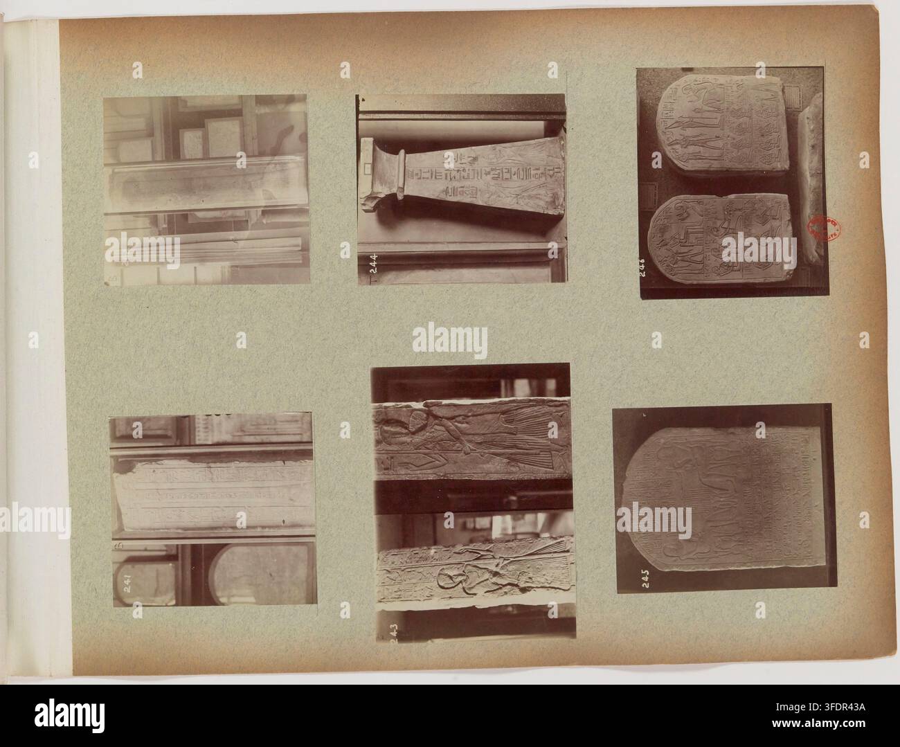 A page from a collection of photographs of Egyptian antiquities ...
