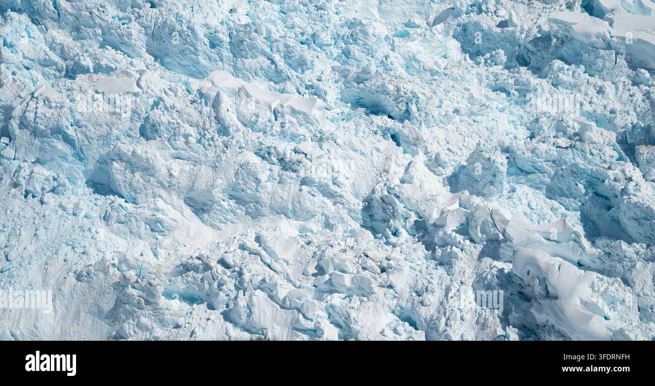 Textured Blue Glacial Ice Background. Stock Photo