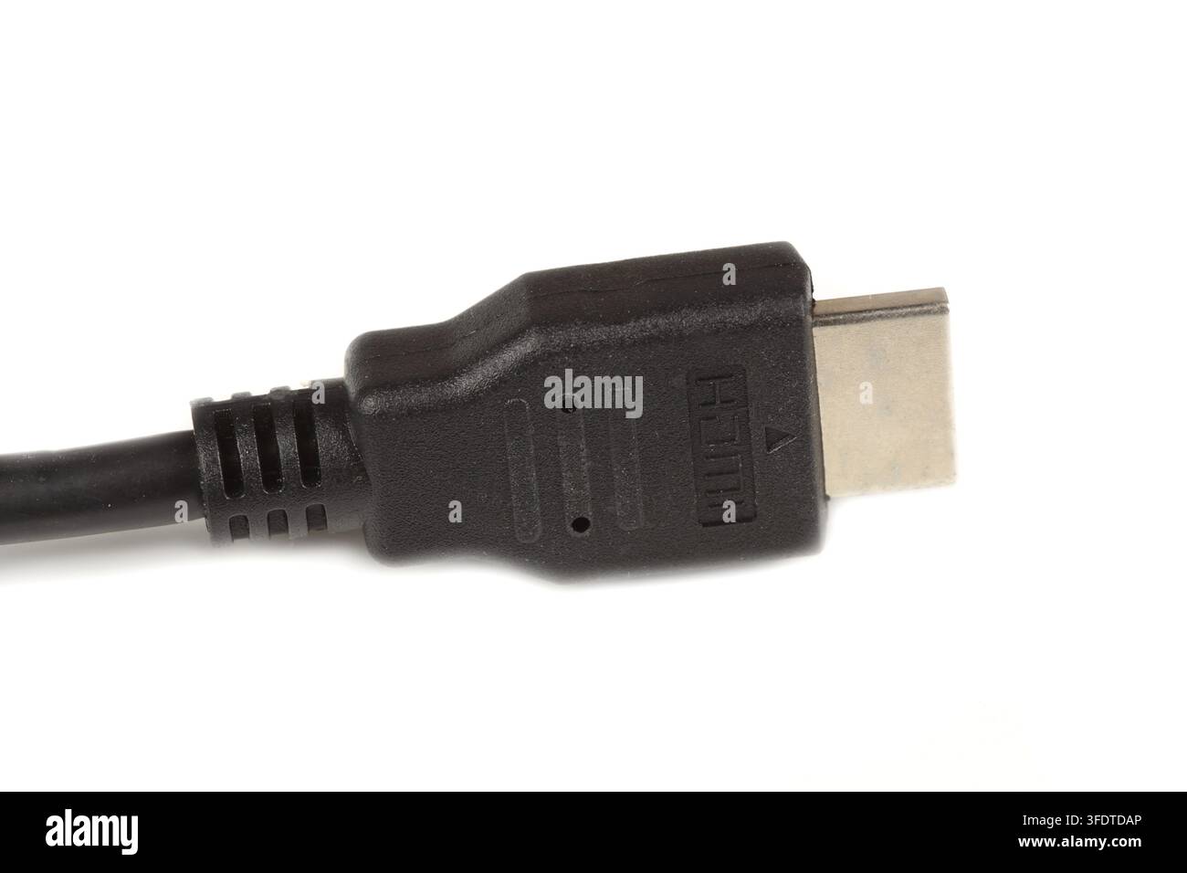 Black cable with USB connection Stock Photo