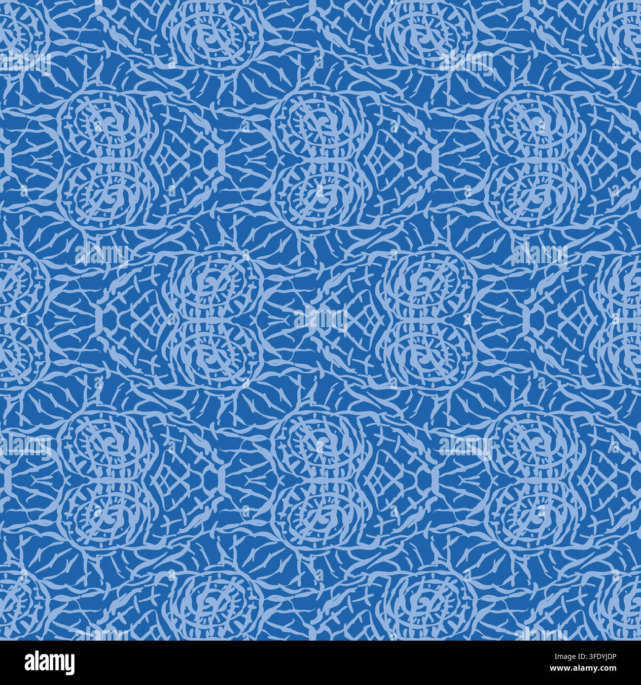 Blue shell skin seamless pattern natural shapes Stock Vector