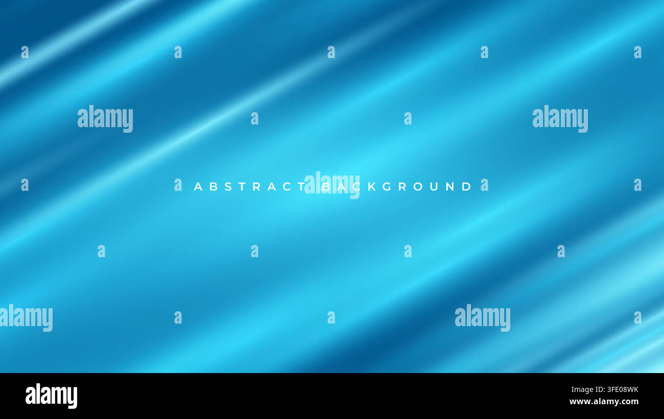 Blue abstract background with sweeping diagonal light streaks and smooth gradient waves, creating modern dynamic backdrop for banners, presentations Stock Vector