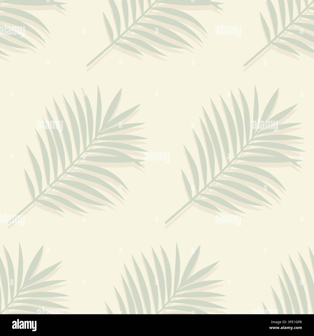 Palm Leaf Pattern – Tropical Seamless Background Stock Vector