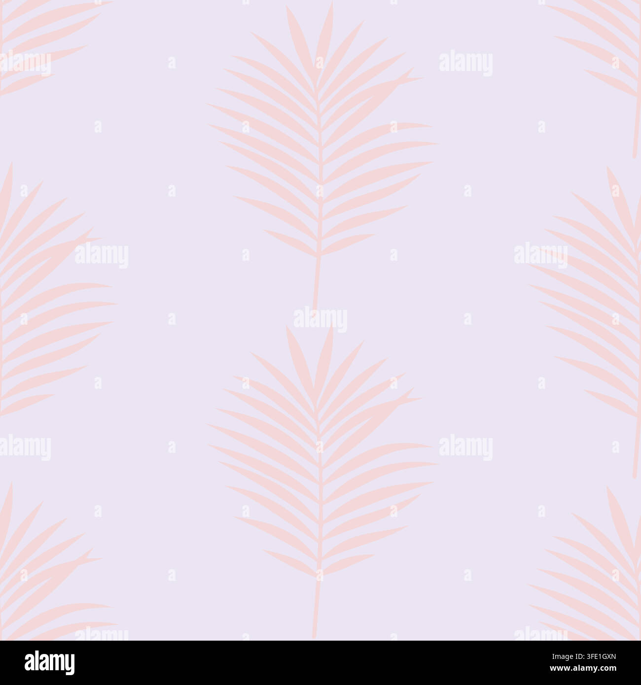 Palm Leaf Pattern – Pastel Tropical Background Stock Vector