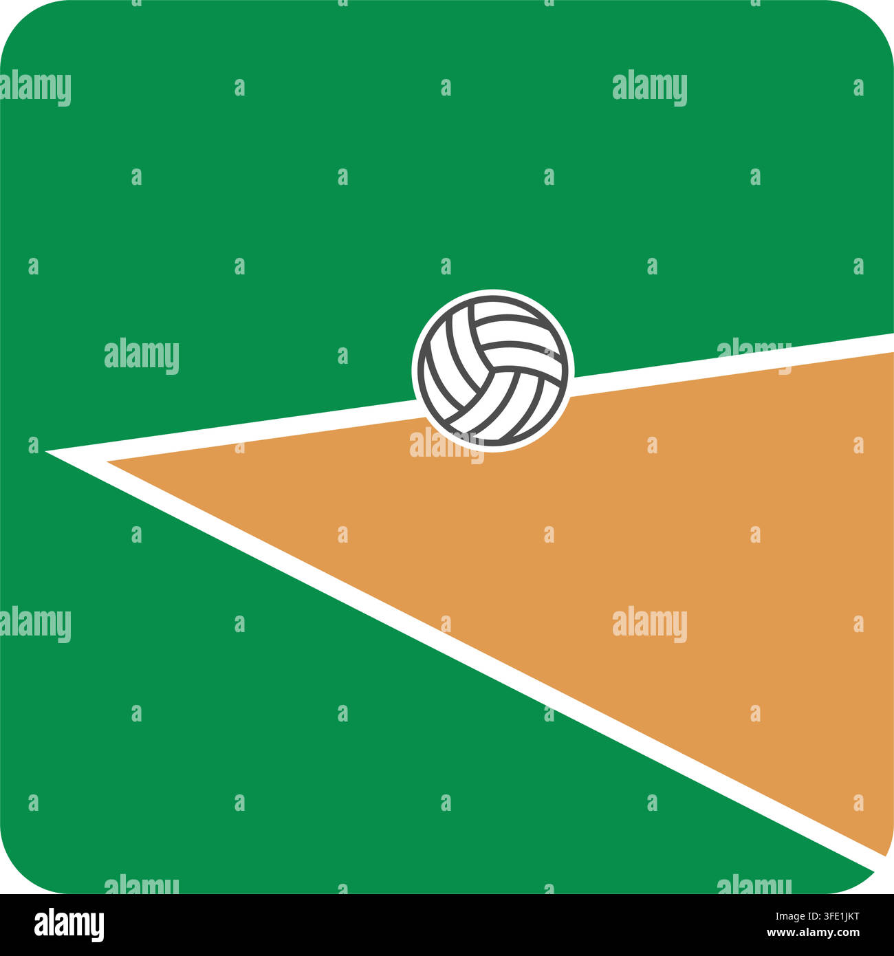 Volleyball Icon Logo Design Illustration Stock Vector