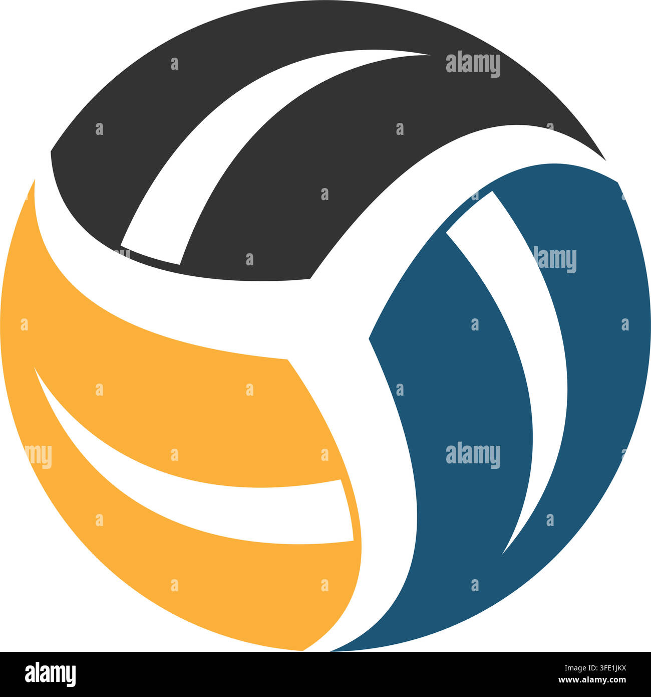 Volleyball Icon Logo Design Illustration Stock Vector