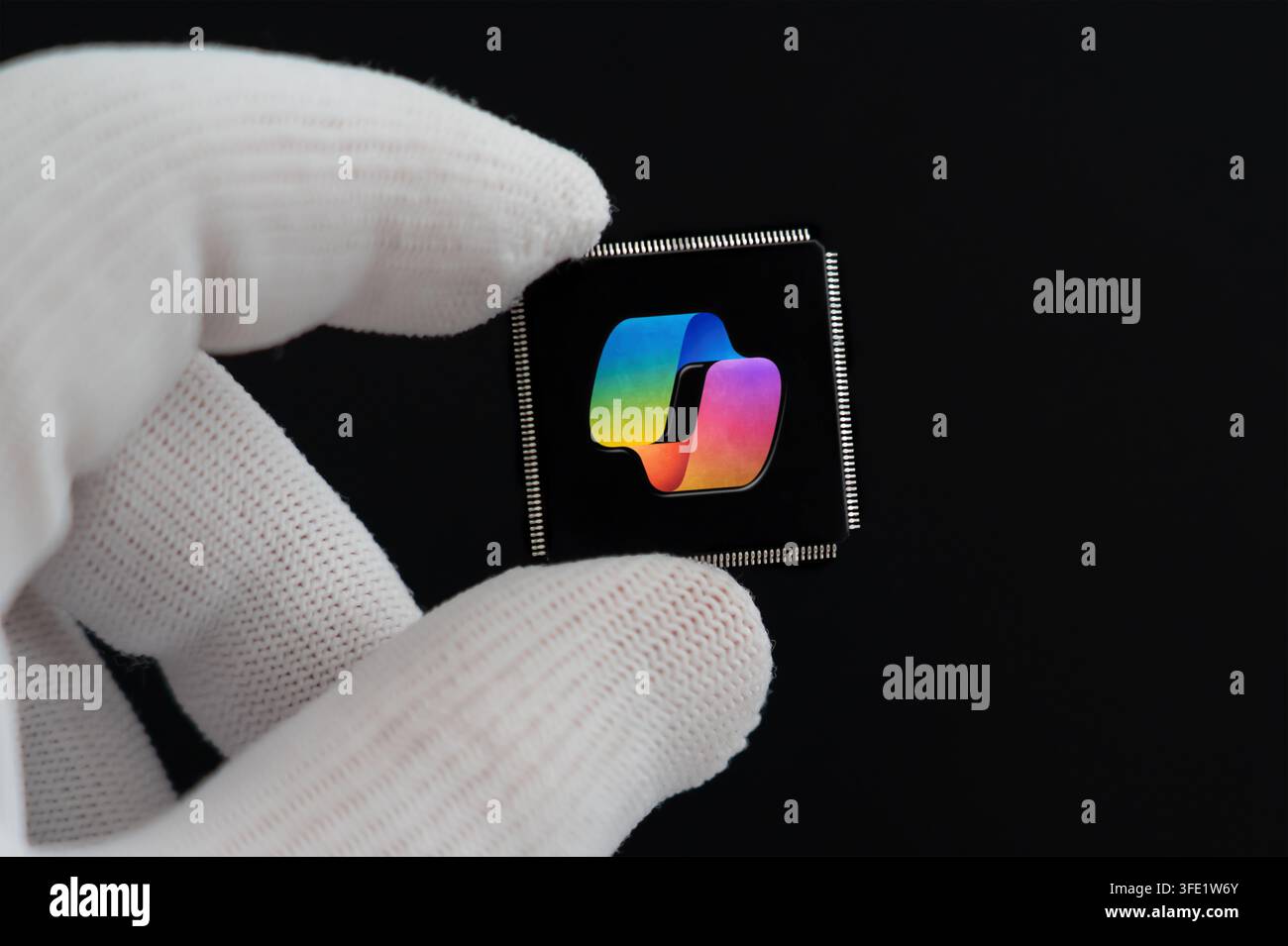 Copilot AI chipset - artificial intelligence by Microsoft Stock Photo