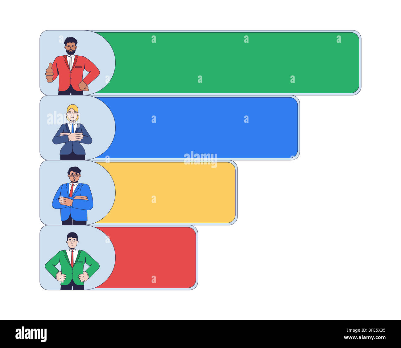 Exit poll results 2D illustration concept Stock Vector