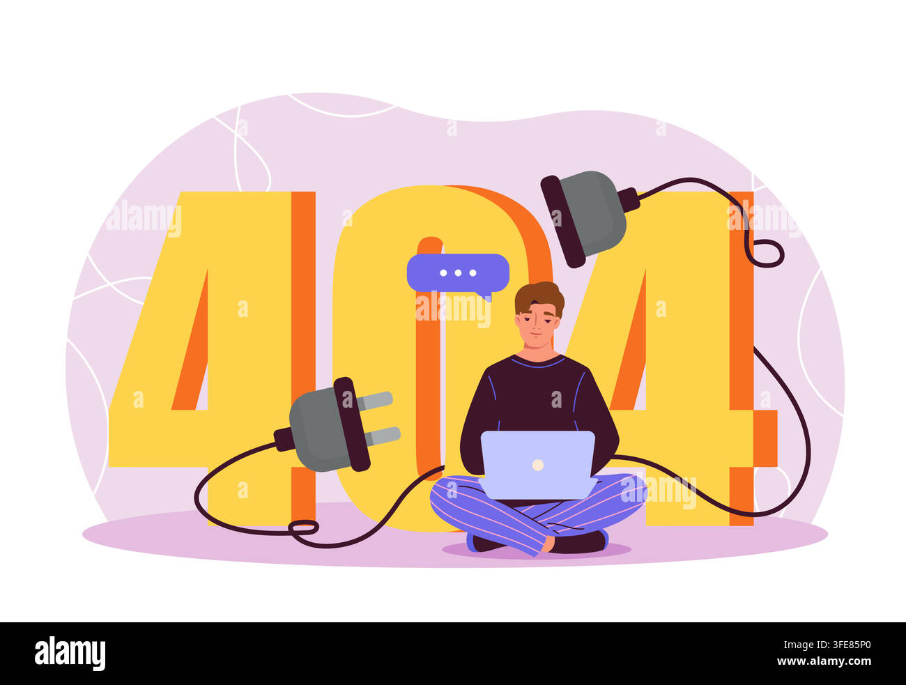 404 Error Page Not Found Concept Stock Vector