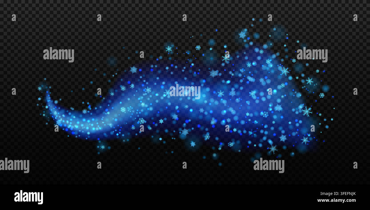 Blue Particle Spray Overlay Stock Vector