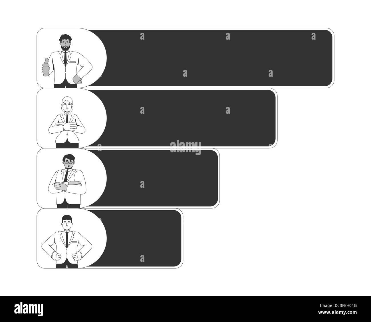 Exit poll results line illustration concept Stock Vector