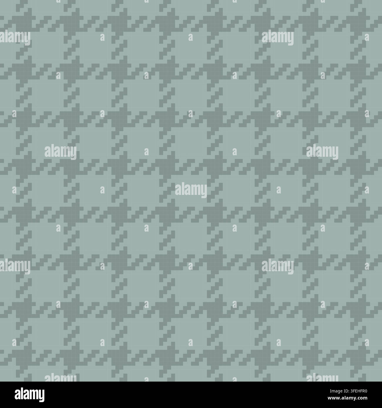 Grey houndstooth seamless pattern vector background, muted check dogtooth ornament for textile fabric wallpaper Stock Vector