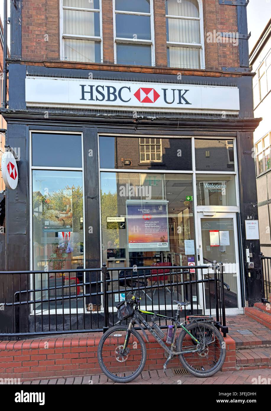 HSBC UK bank branch at 19 High Street, Northwich, Cheshire, England, UK. Stock Photo