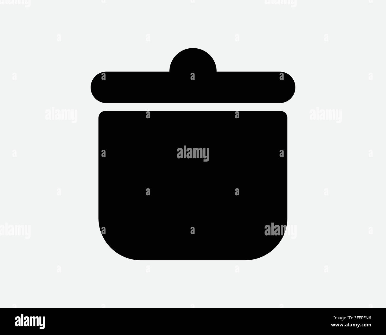 Minimalist white trash can icon hi-res stock photography and images - Alamy
