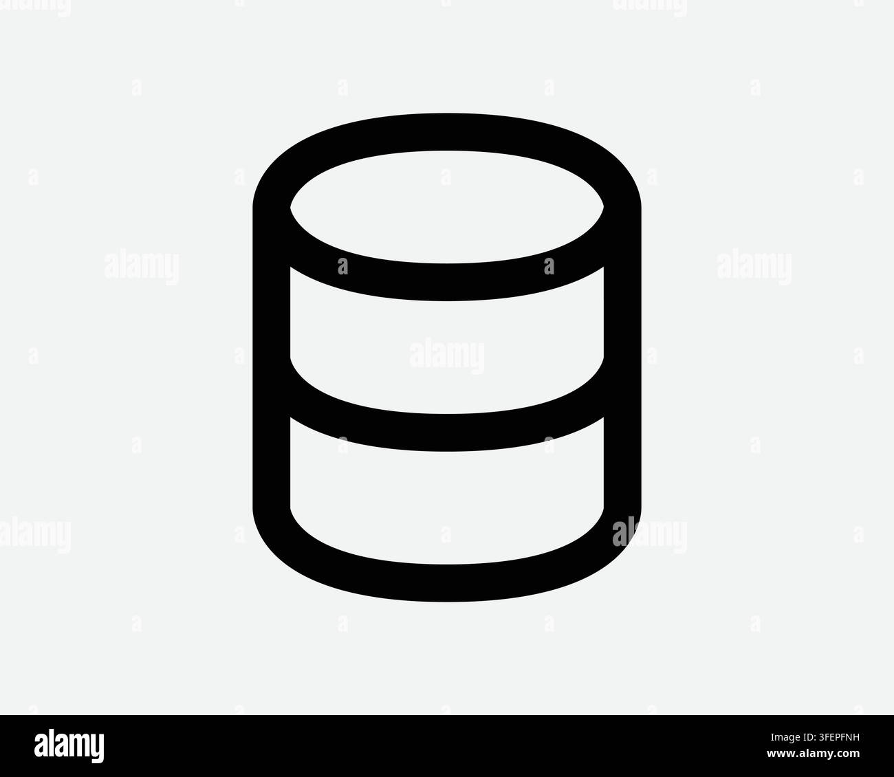 Database Outline Icon Data Base Computer Server Line Symbol Black White Graphic Vector Sign Storage Management Stock Vector
