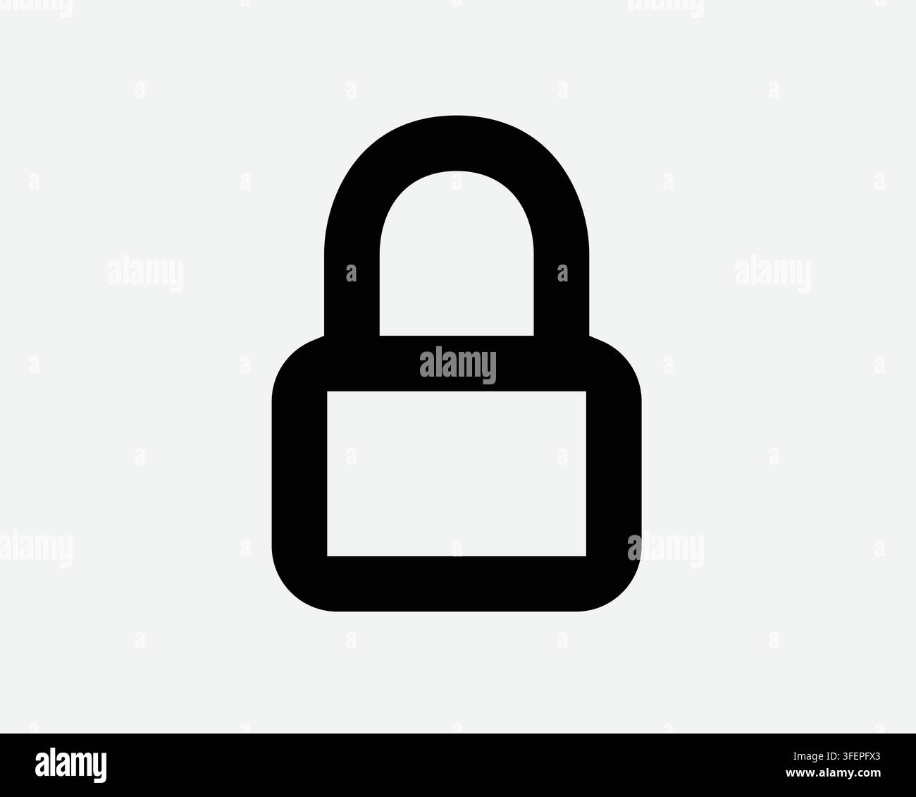 Minimalist white key outline icon hi-res stock photography and images ...