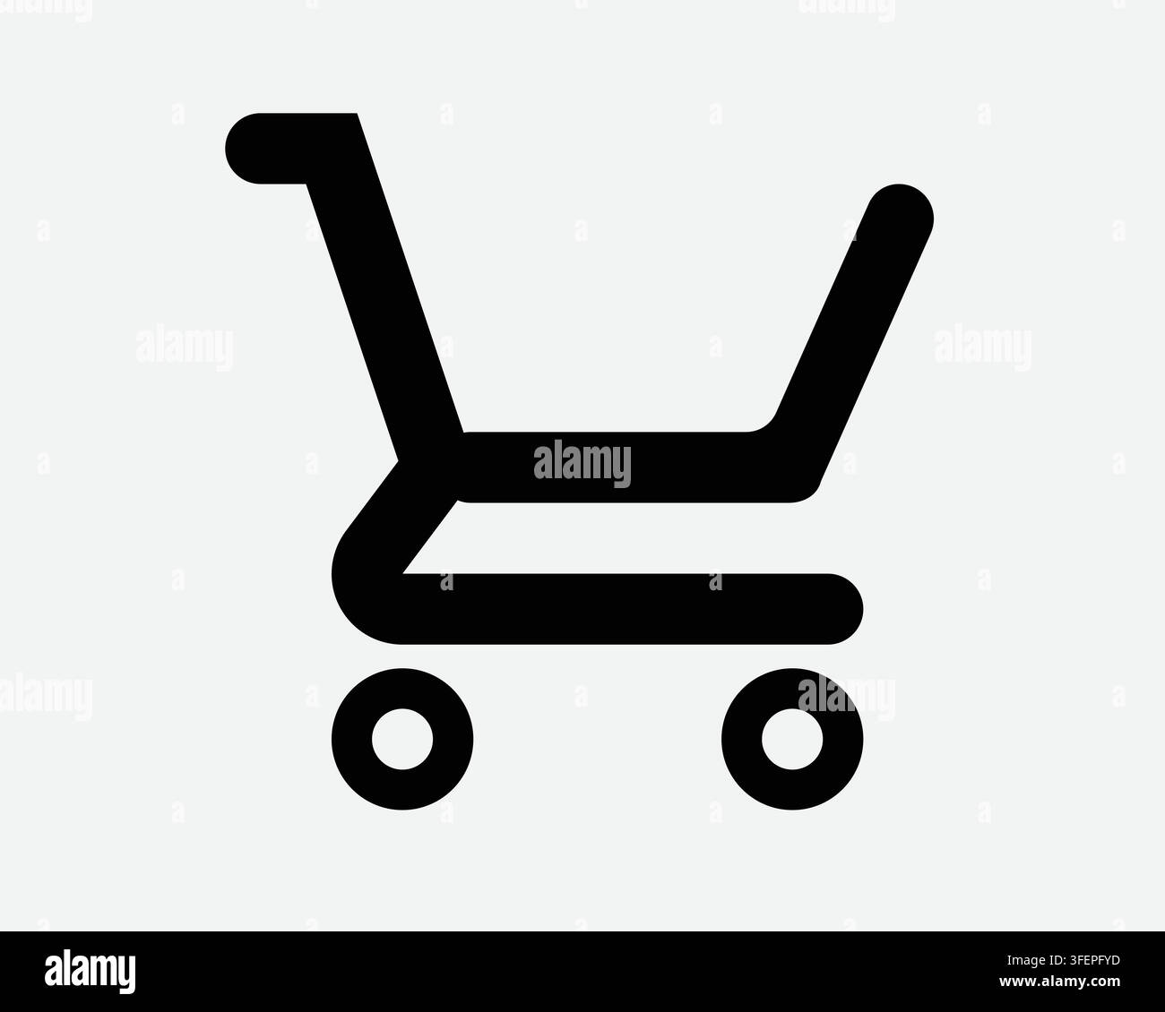 Minimalist white shopping cart outline hi-res stock photography and ...