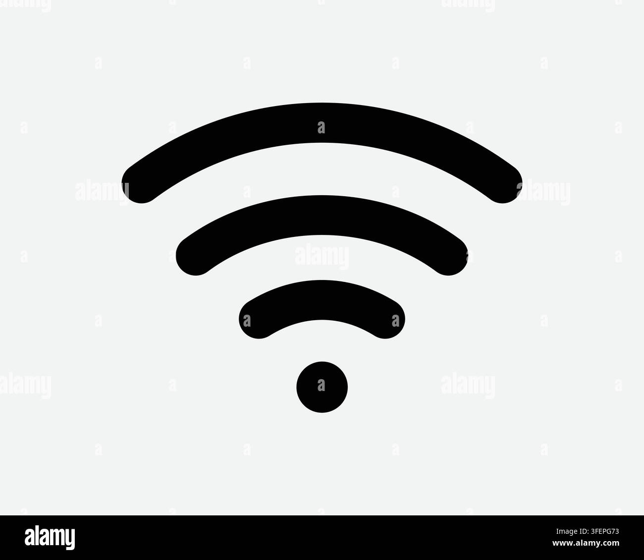 Wifi Symbol Icon Black Vector Wireless Network Graphic Image Stock Vector