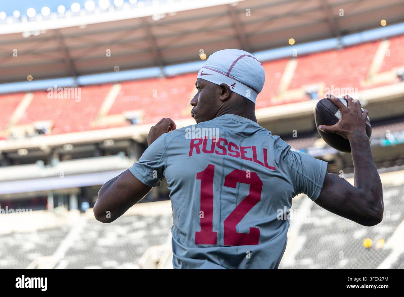 Alabama Quarterback Keelon Russell 12 Warms Up Before An NCAA College alabama-quarterback-keelon-russell-12-warms-up-before-an-ncaa-college