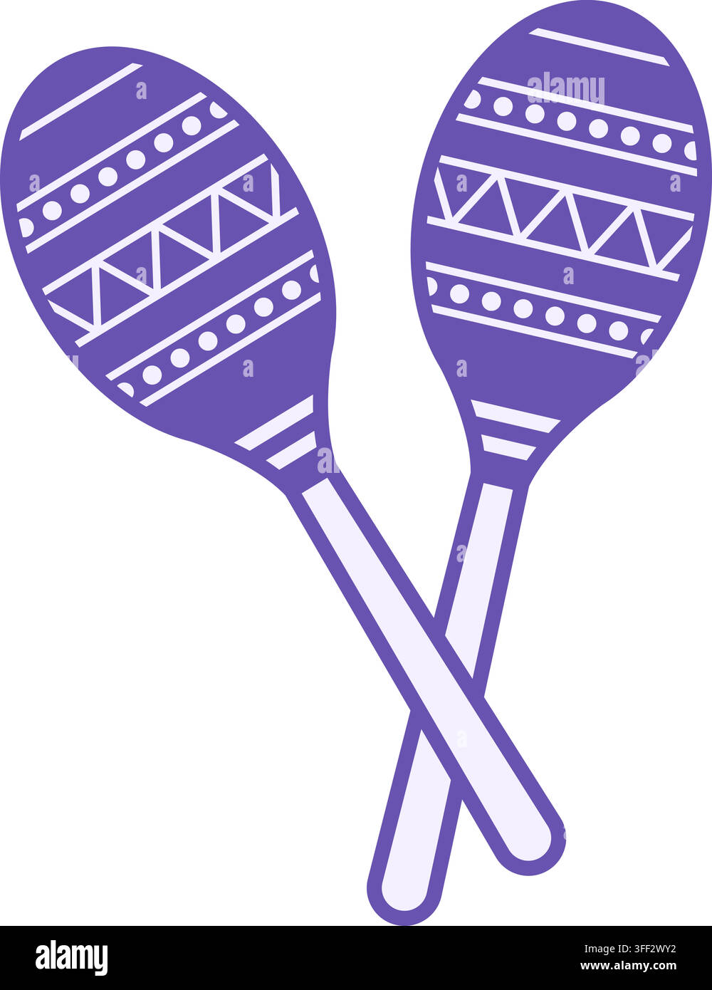 Maracas Color Icon. Vector Icon. Percussion and Noise Musical Instrument. Rattle. Brazilian Carnival Concept Stock Vector