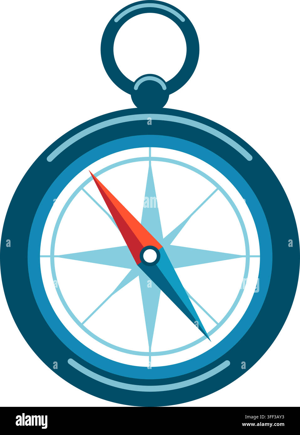 Compass colorful icon Stock Vector