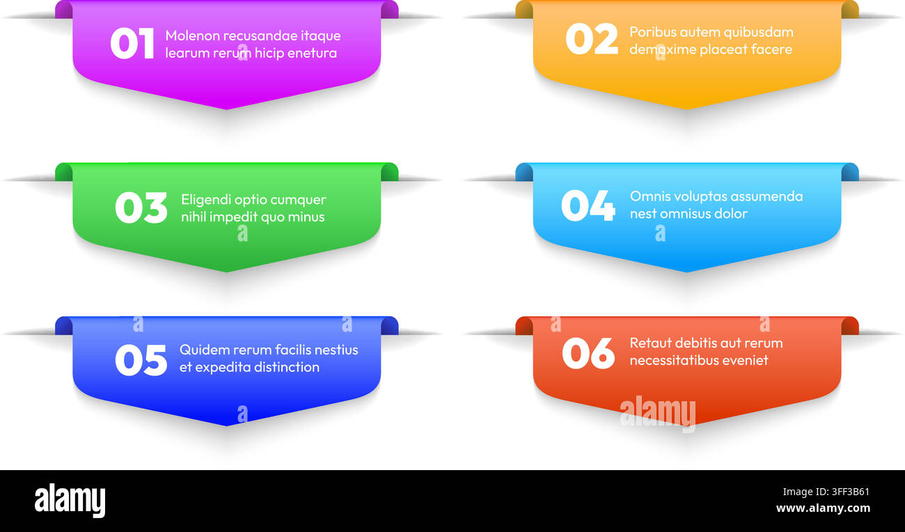 Colored gradient infographics banners Stock Vector