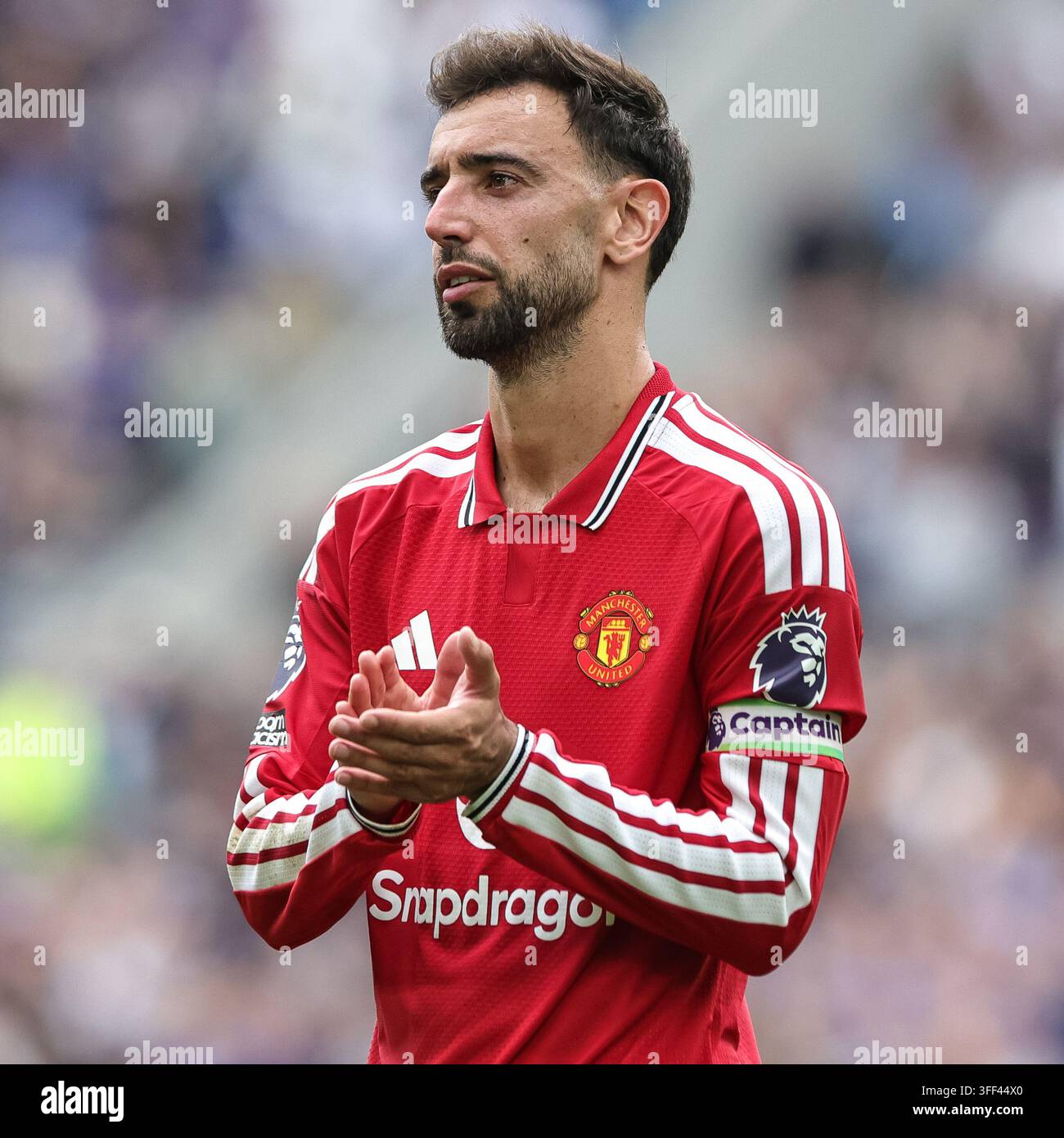 Bruno Fernandes Of Manchester United Applauds The Fans During The bruno-fernandes-of-manchester-united-applauds-the-fans-during-the
