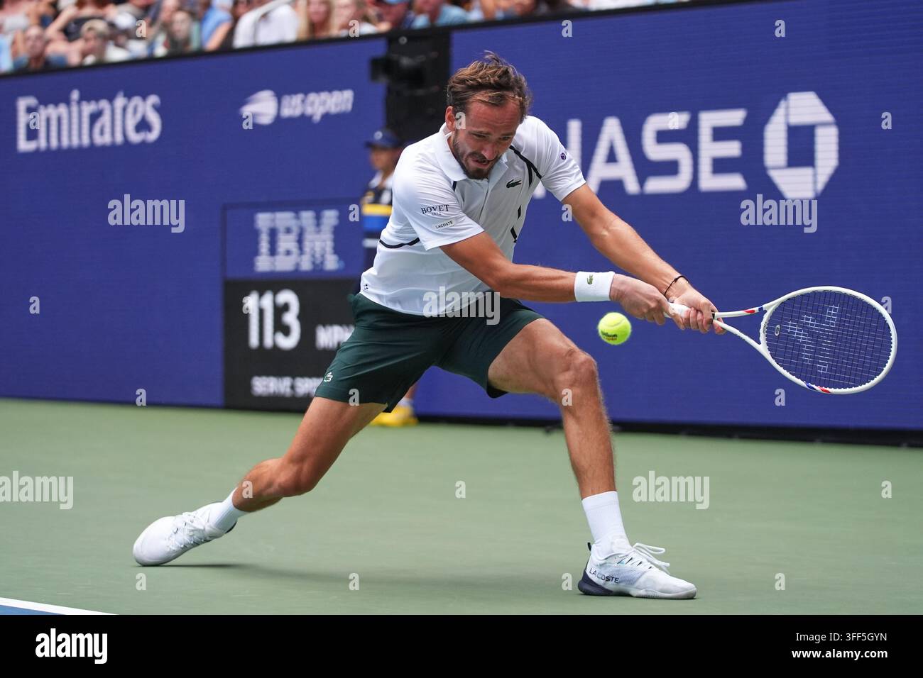 Daniil Medvedev Of Russia Returns The Ball To Frances Tiafoe Of The daniil-medvedev-of-russia-returns-the-ball-to-frances-tiafoe-of-the