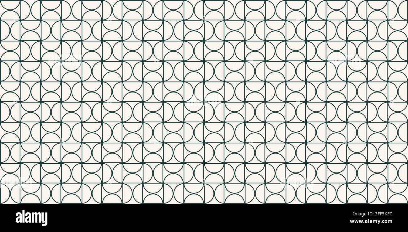 Bauhaus geometric seamless pattern. Abstract line art background Stock Vector