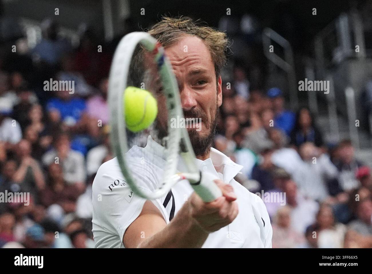 Daniil Medvedev Of Russia Returns The Ball To Frances Tiafoe Of The daniil-medvedev-of-russia-returns-the-ball-to-frances-tiafoe-of-the