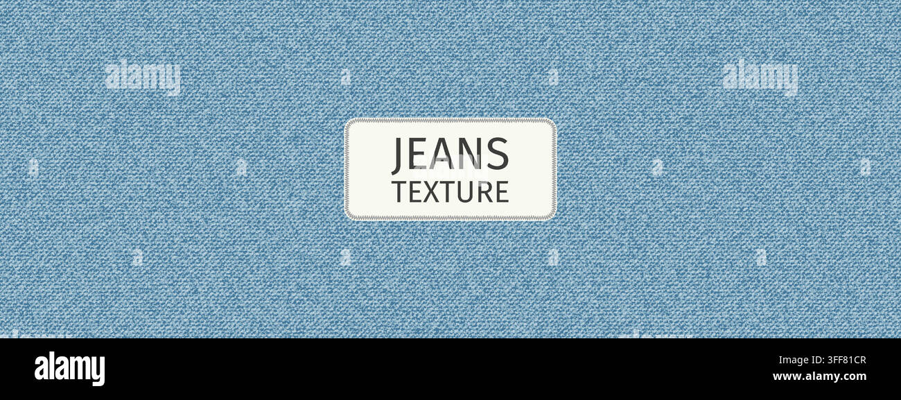 Light denim texture background. Jeans seamless pattern Stock Vector