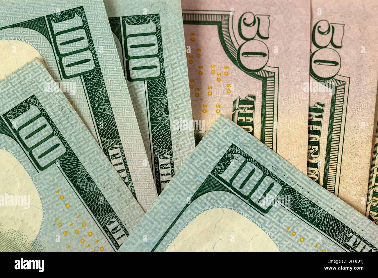 US Dollar Banknotes as Financial Background. Close-up of United States ...