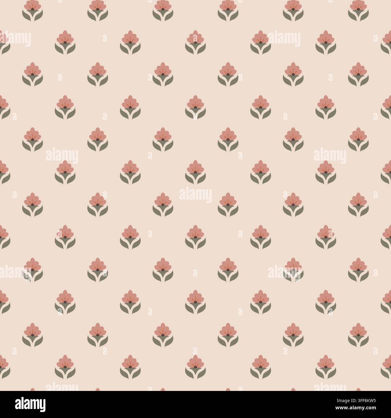 Cute Ditsy Floral Sprig Apparel Background Stock Vector
