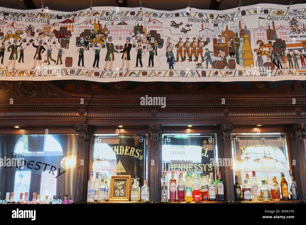 An eight-meter-long Beer Tapestry depicting the history of British beer ...