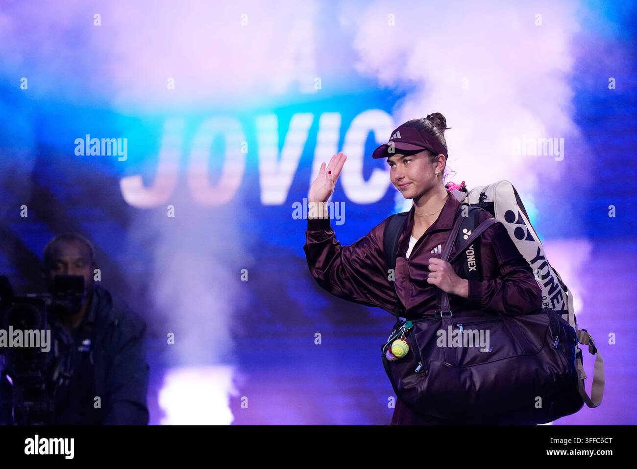 Iva Jovic Of The United States Arrives For Her Match Against Coco iva-jovic-of-the-united-states-arrives-for-her-match-against-coco