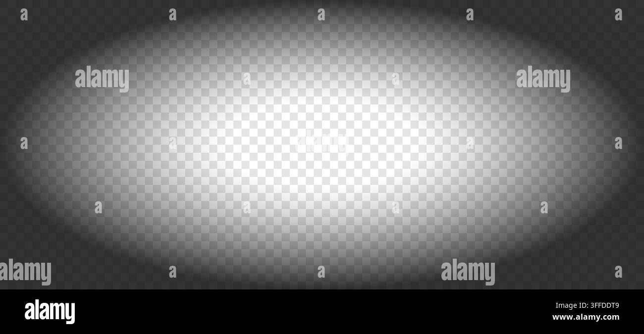 Vignette overlay with black gradient background and smooth shadow effect. Stock Vector