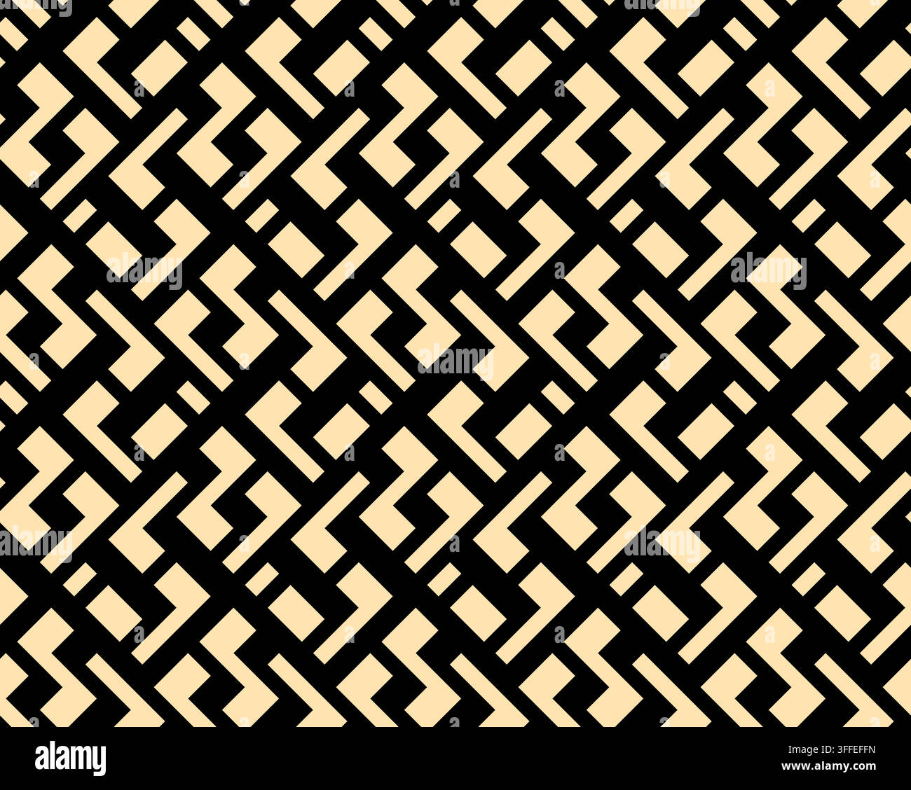 Abstract geometric pattern. A seamless vector background. Golden and black ornament. Graphic modern pattern. Simple lattice graphic design Stock Vector