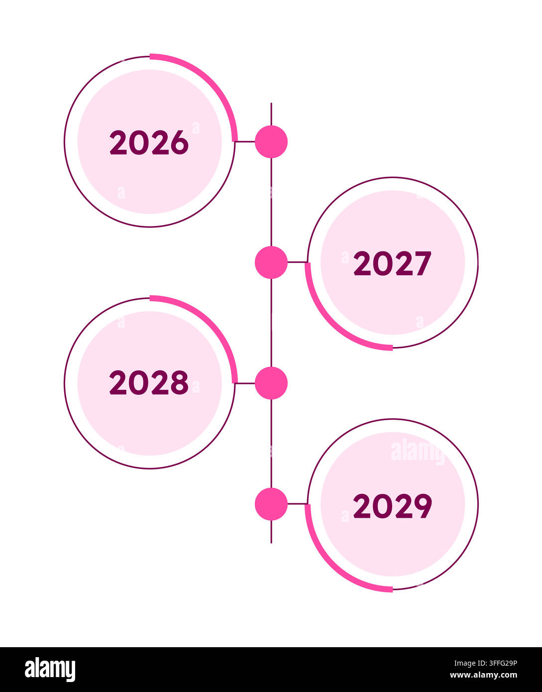 Vertical timeline infographic 4 steps Stock Vector