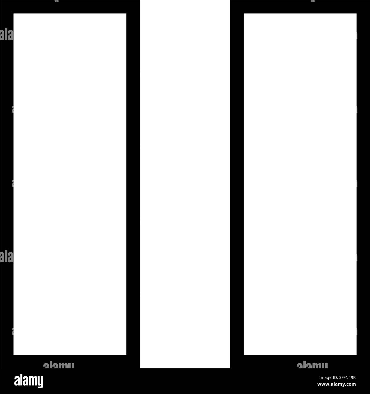 IEC 60417-5111B Pause; interruption symbol, black vector icon Stock Vector