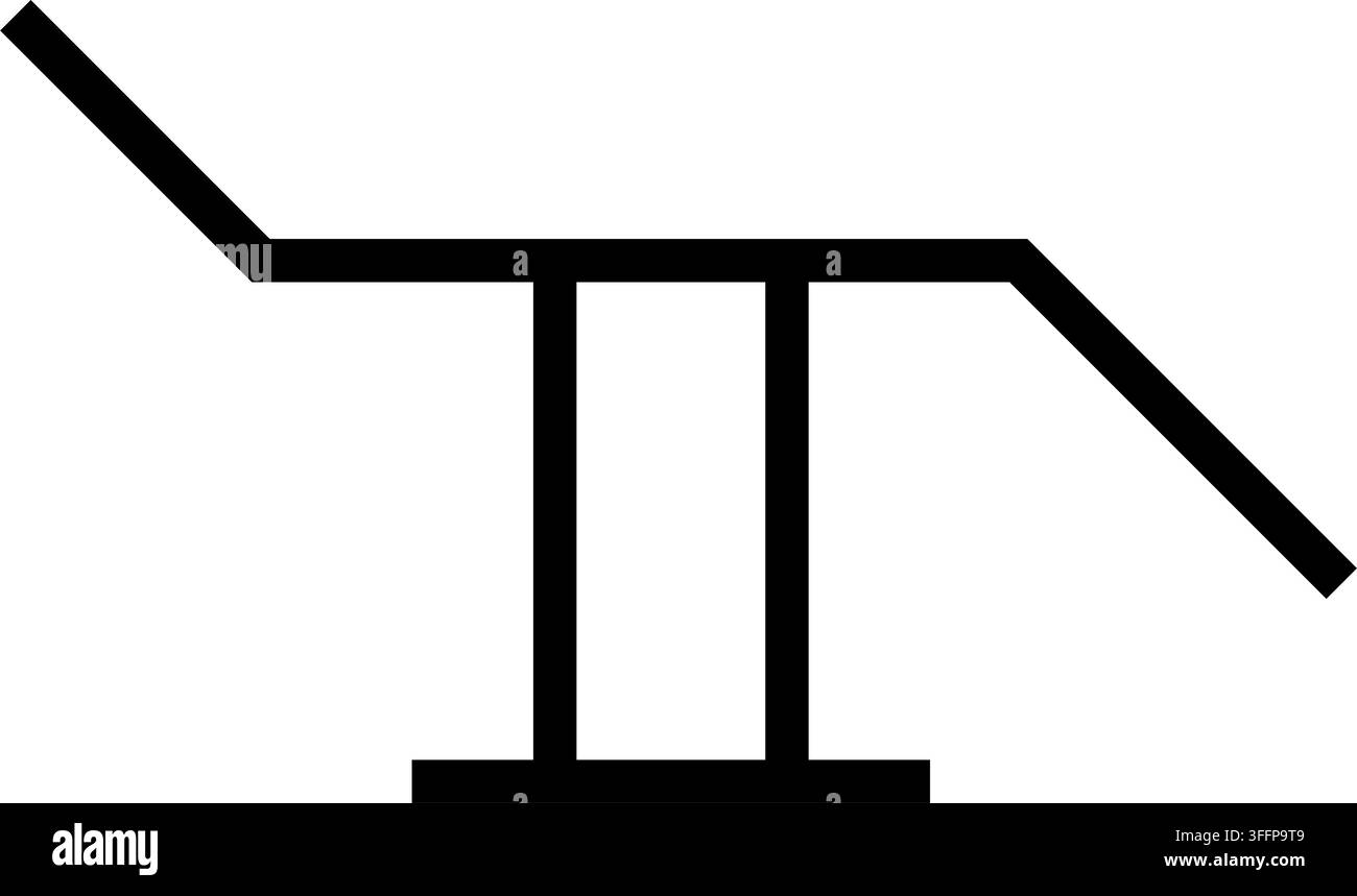 IEC 60417-5369 Function/description: To indicate a reference to a surgical table symbol, black vector icon Stock Vector