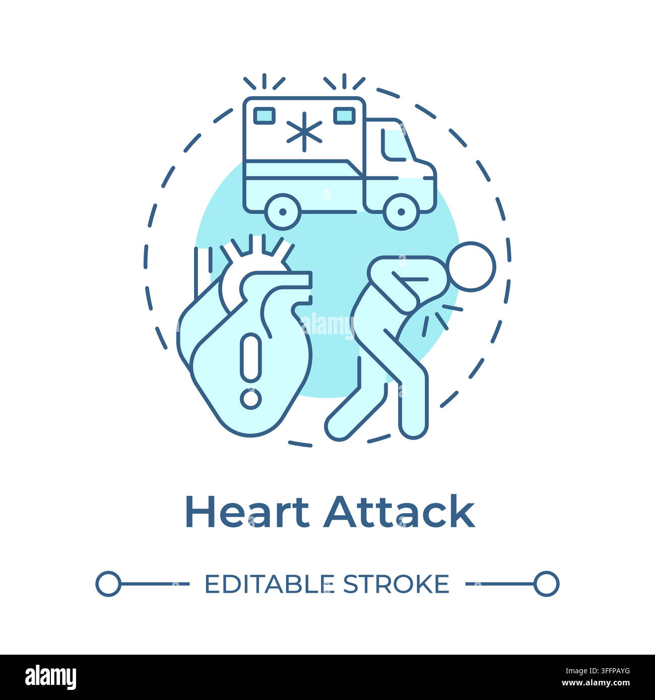 Stroke monochrome blue concept icon Stock Vector
