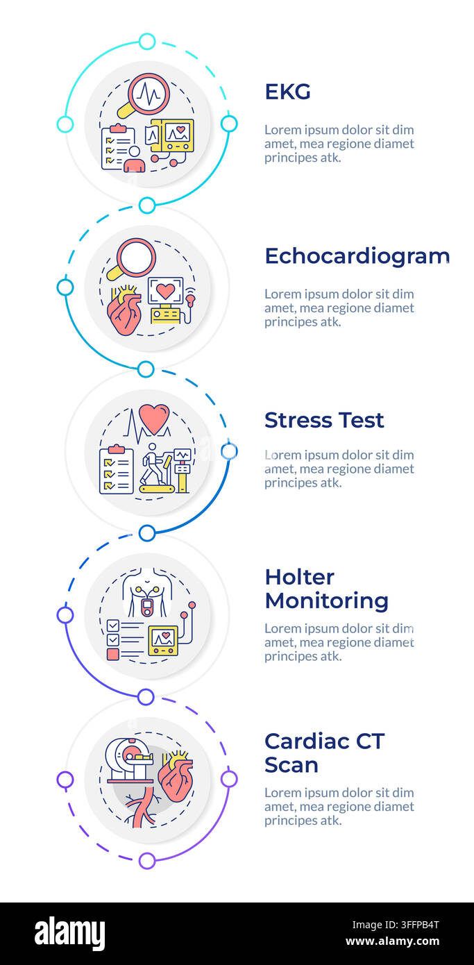 Early cardiovascular indicators infographic design template Stock Vector
