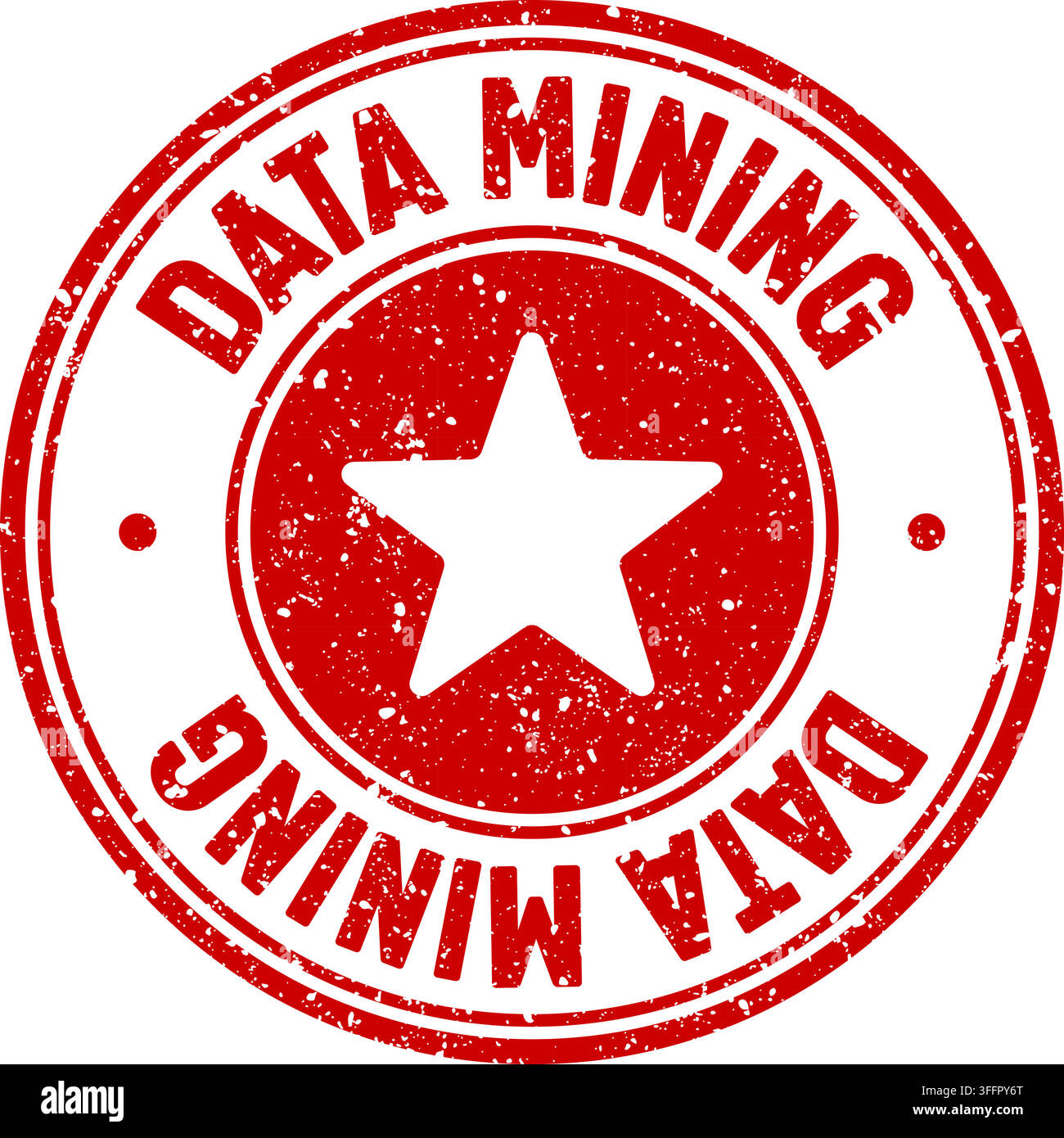 data mining stamp. data mining red round rubber stamp on transparent background Stock Vector